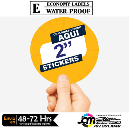 STICKERS 2" REDONDO (Cantidades a escoger)