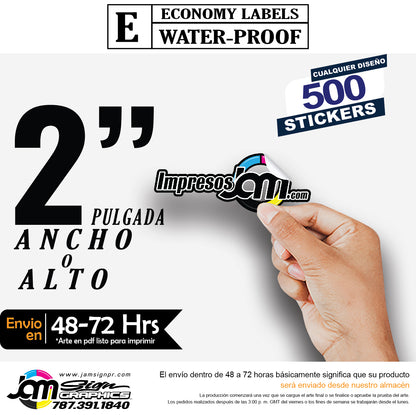 STICKERS SEMI TROQUELADO (Cortados con forma) (Cantidades y tamaños a escoger)