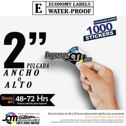 STICKERS SEMI TROQUELADO (Cortados con forma) (Cantidades y tamaños a escoger)