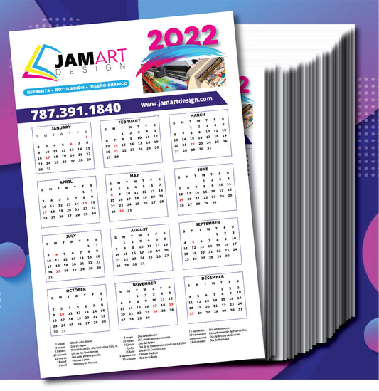 CALENDARIOS (POSTER) 11"X 17"CARTON 80Lbs